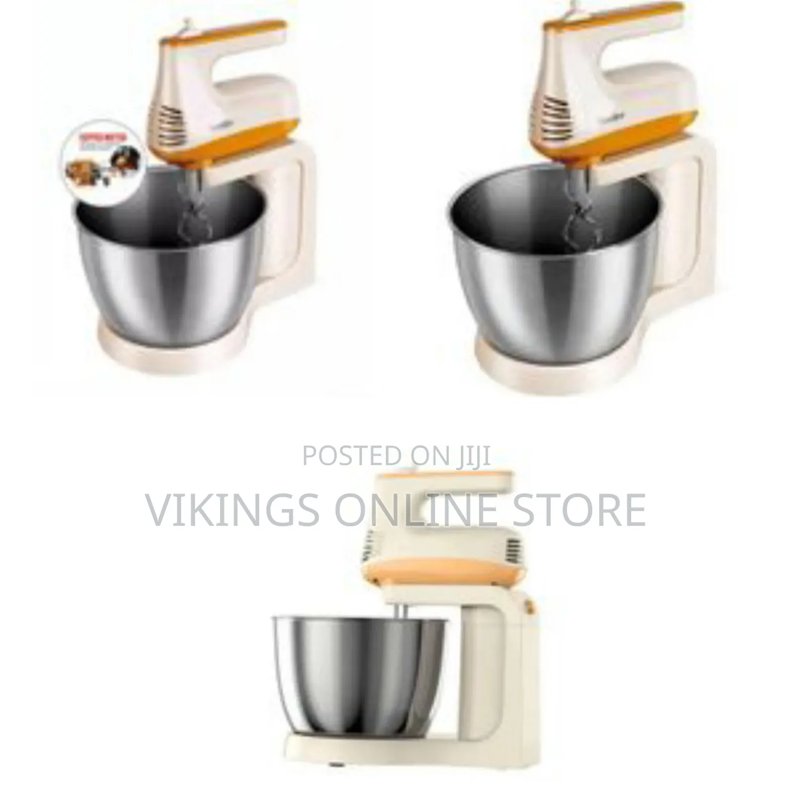 Sonifer Hand Stand Mixer 3l Stainless Bowl With 5 Speeds Egg Beater