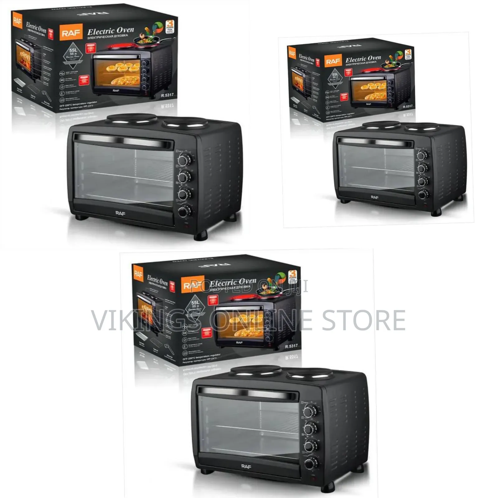 Raf 55 Litre Electric Oven Household Electric Baking Ovens Heat Even
