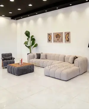 Lavish Gray Luxurious L Sofa