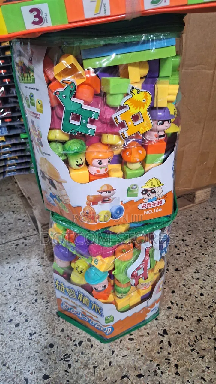 100pcs Large-Particle Educational Building Blocks Bag, Model No. 166.