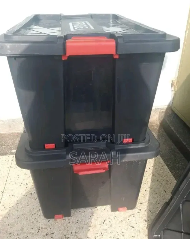 A Sterilite 27 Gallon Industrial Tote