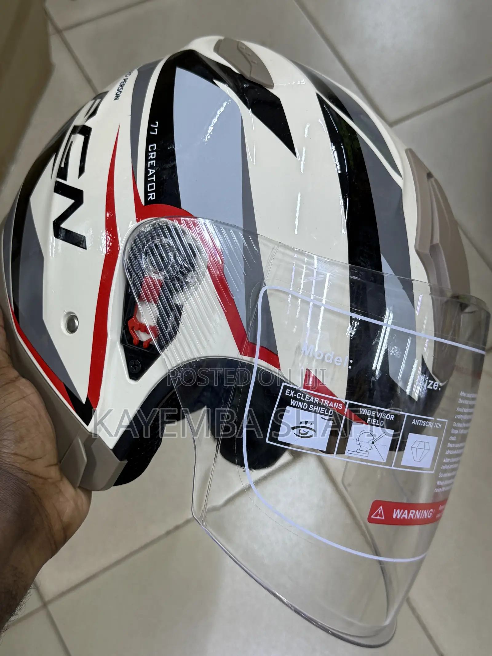 Brand New FGN 77 Creator Dual-Visor Open Face Motorcycle Helmet