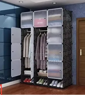 3 Column Plastic Wardrobe/ Closet