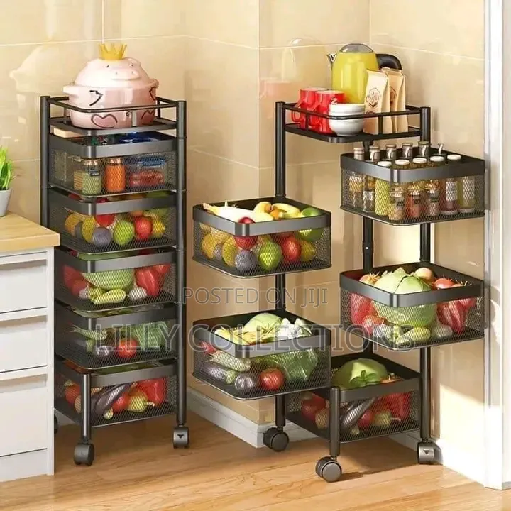 5 Tier Rotating Kitchen Trolley