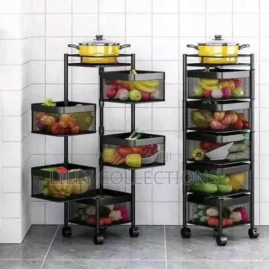 5 Tier Rotating Kitchen Trolley