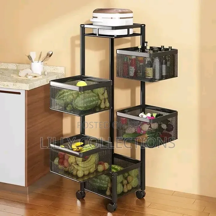 5 Tier Rotating Kitchen Trolley