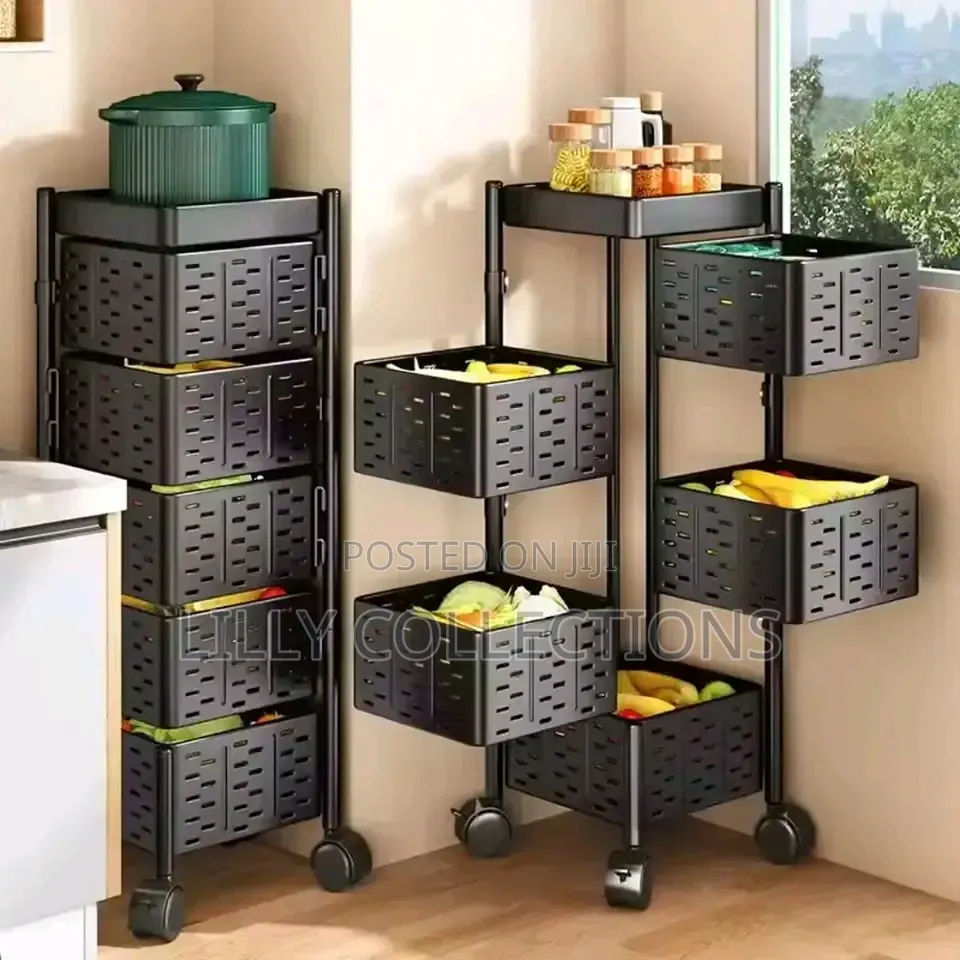 5 Tier Rotating Kitchen Trolley