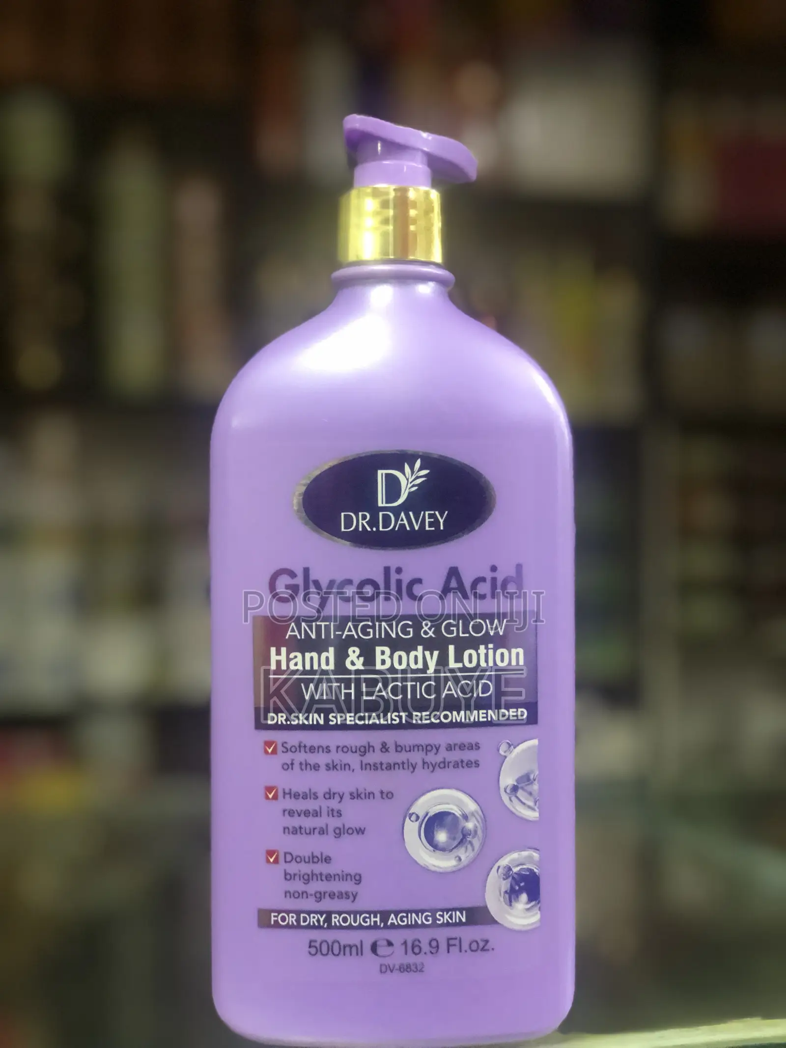 Dr. Davey Glycolic Acid Anti-Aging Glow Hand Body Lotion.