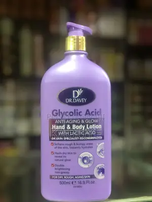 Dr. Davey Glycolic Acid Anti-Aging Glow Hand Body Lotion.