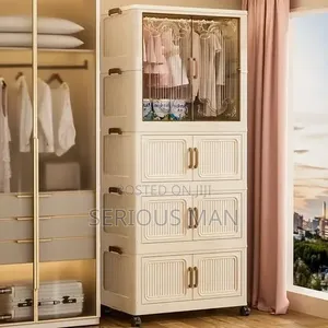 Portable Plastic Home Wardrobe Closet ( Not Assembled)-