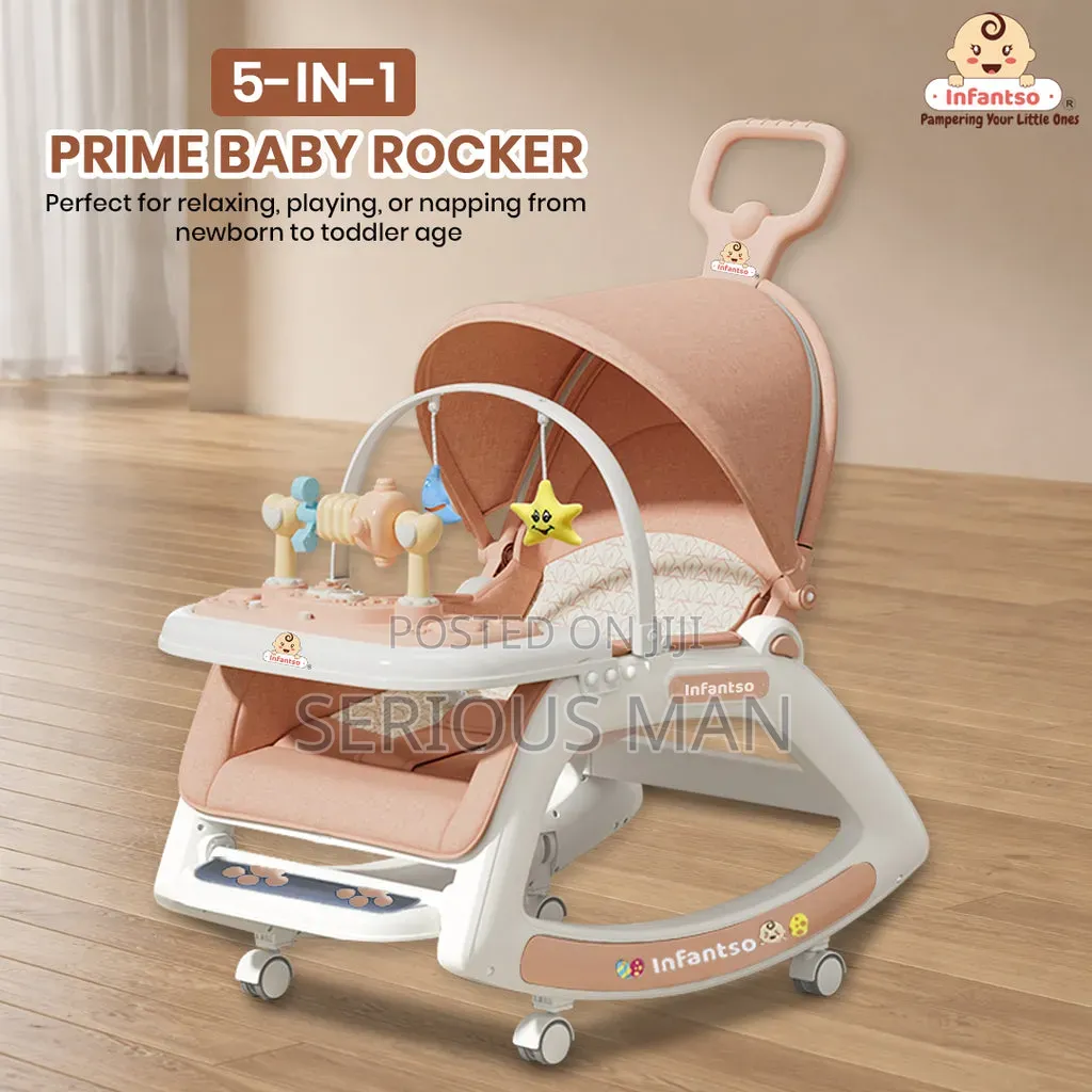 5-in-1 Multi-Functional Baby Rocker and Walker