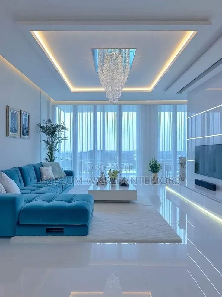Ceiling Gypsum Modern Sittingroom Kira Home