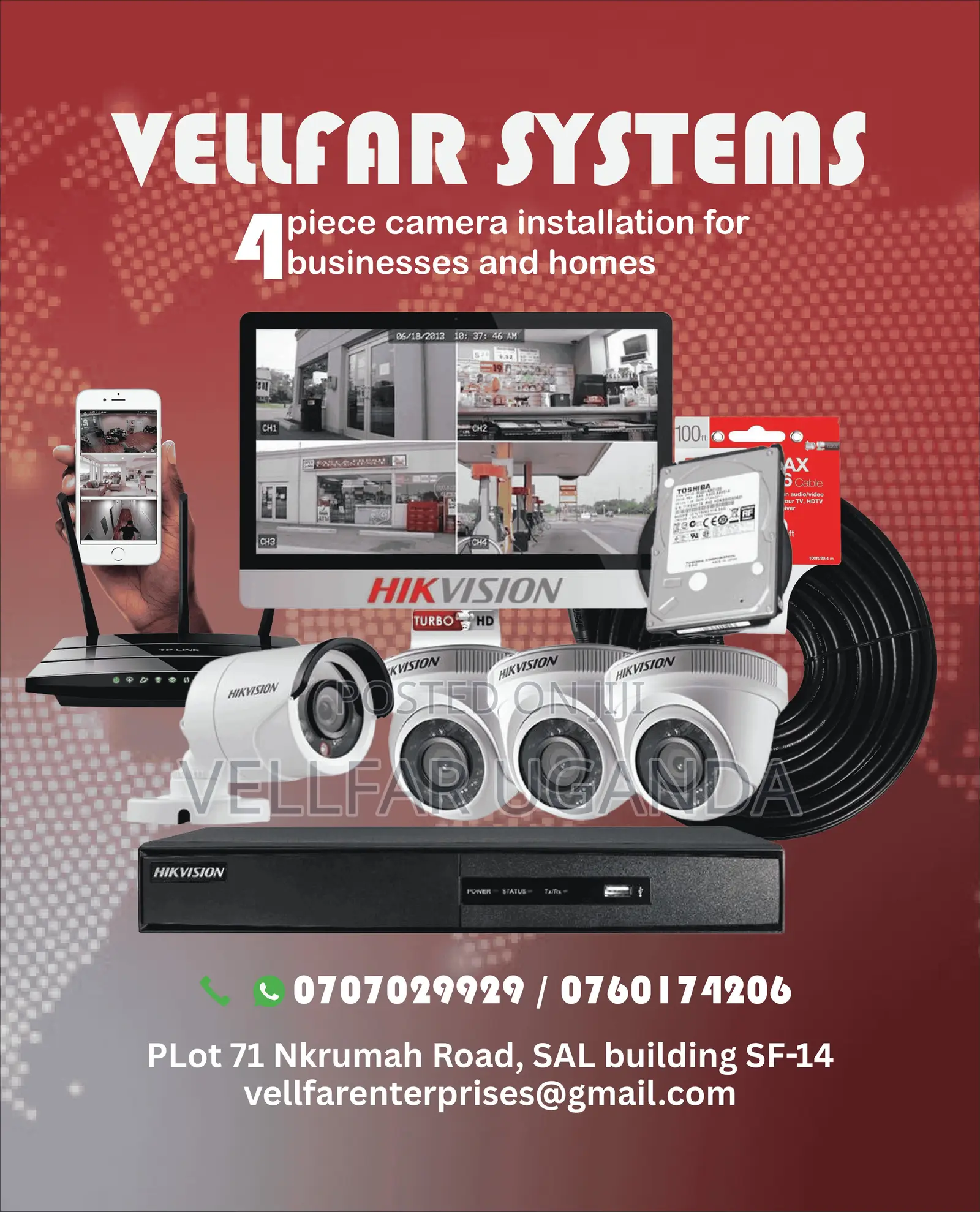 Get 4 Set Camera Full Installation