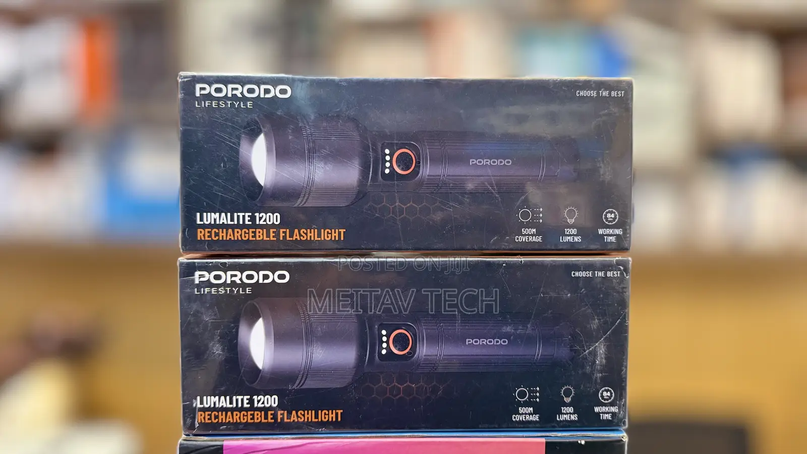 Porodo Rechargeable 1200lumens Flash Light