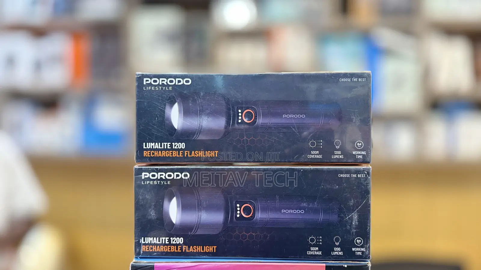 Porodo Rechargeable 1200lumens Flash Light