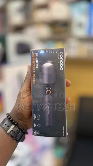 Porodo Lumalite Rechargeble Flashlight Torch 150 Lumens