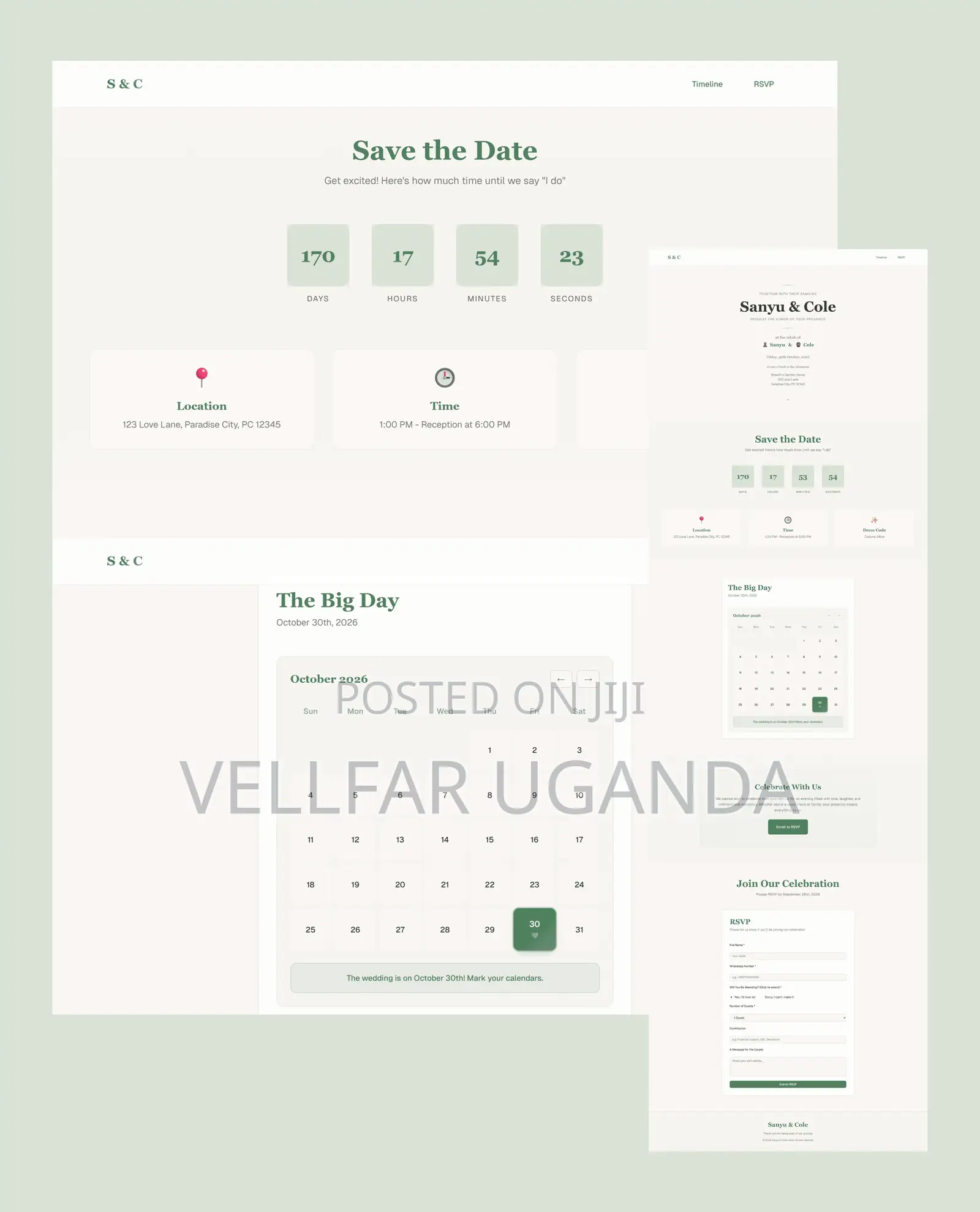 Mini Website Design (Portfolio Websites Invitation Website)