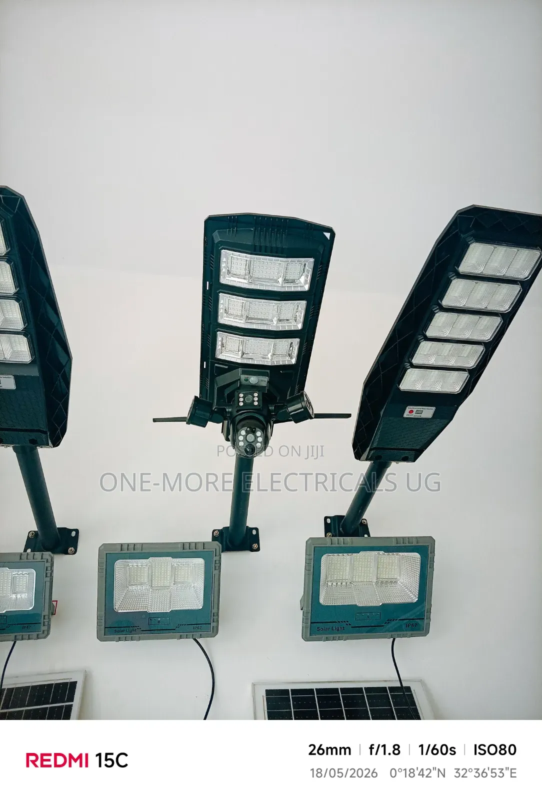 Solar Camera With Lights and Solar Panel on Top
