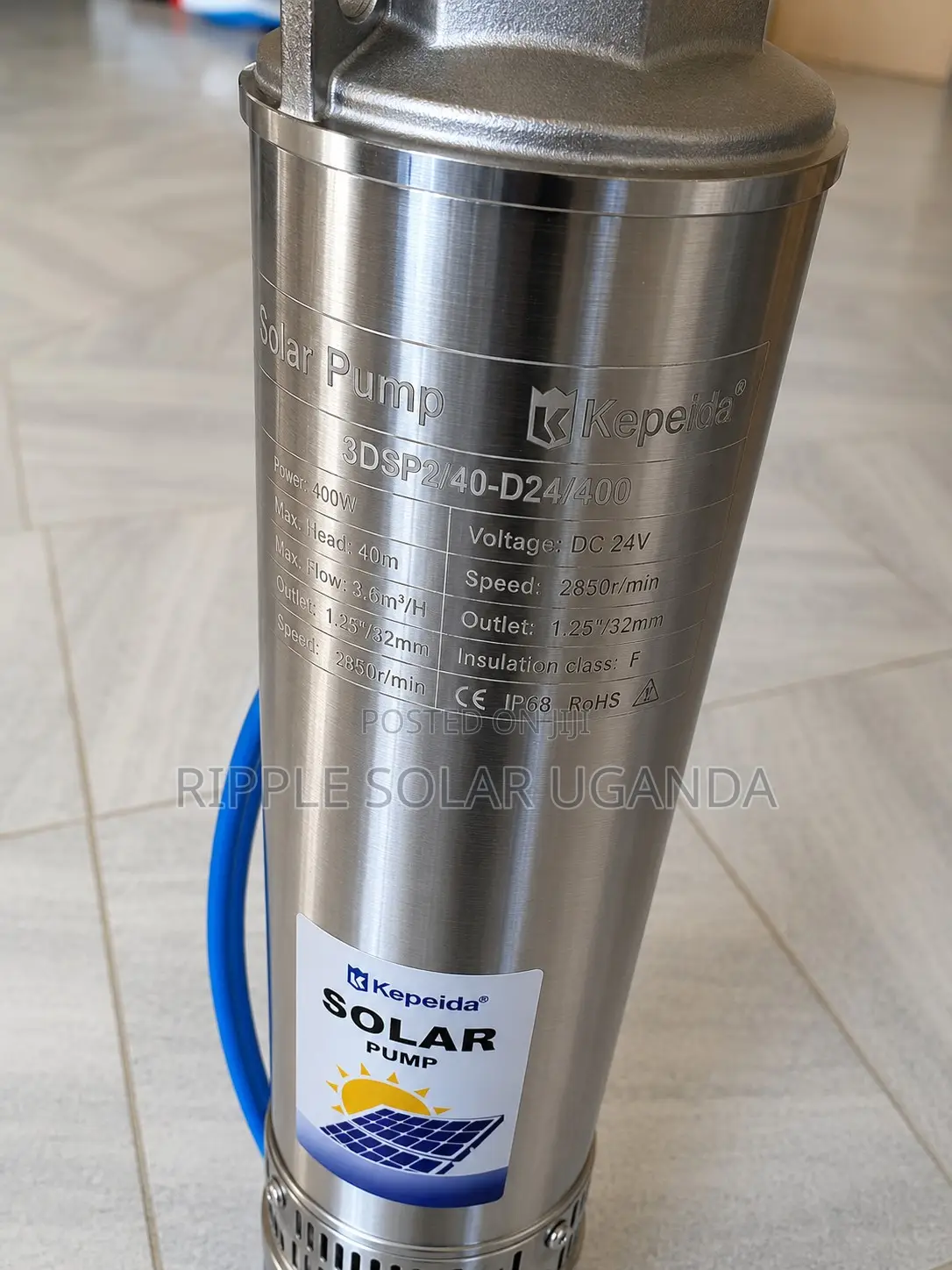 400w Solar Borehole Pump 40m Head Deep Well Kampala