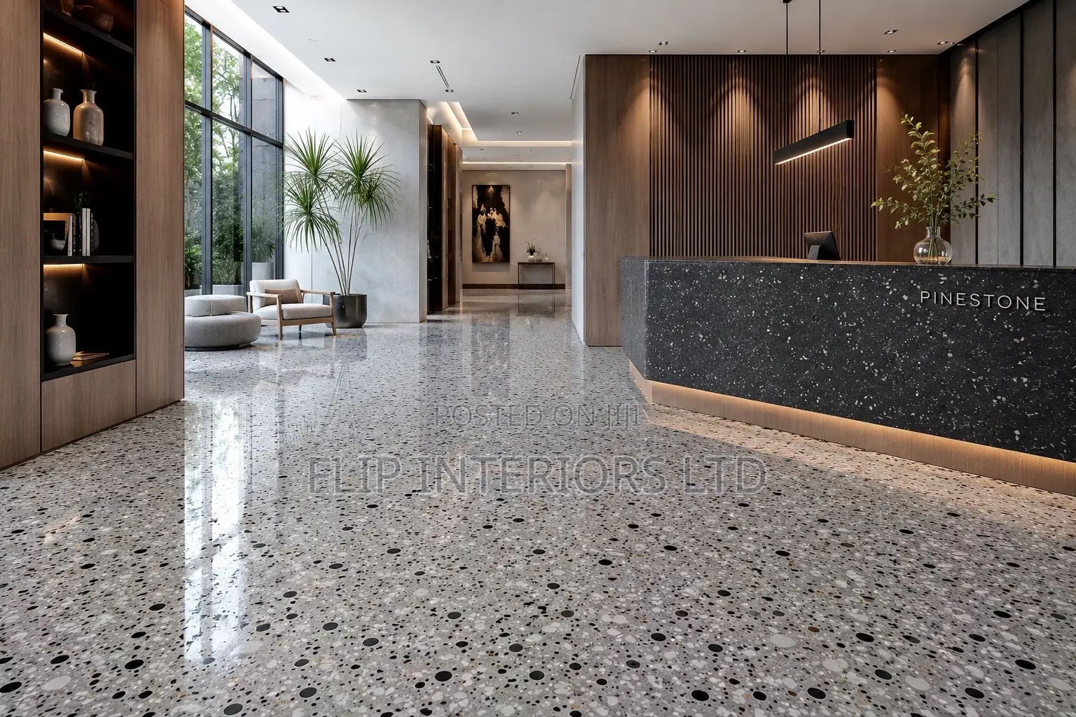 Premium Terrazzo Reception Flooring Commercial Interior Solutions