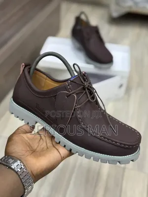 Men's Moc-Toe Lace-Up Shoe With Lug Sole All Sizes