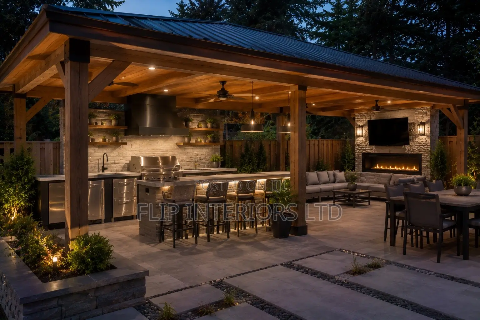 Premium Outdoor Living BBQ Pavilion