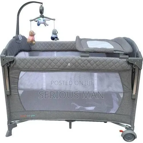 Foldable 4 in 1 Convertible Toddler Iron Playpen Travel Cot
