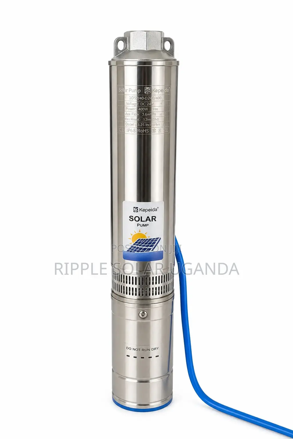 1500w Solar Borehole Pump 135m Head Deep Well Kampala