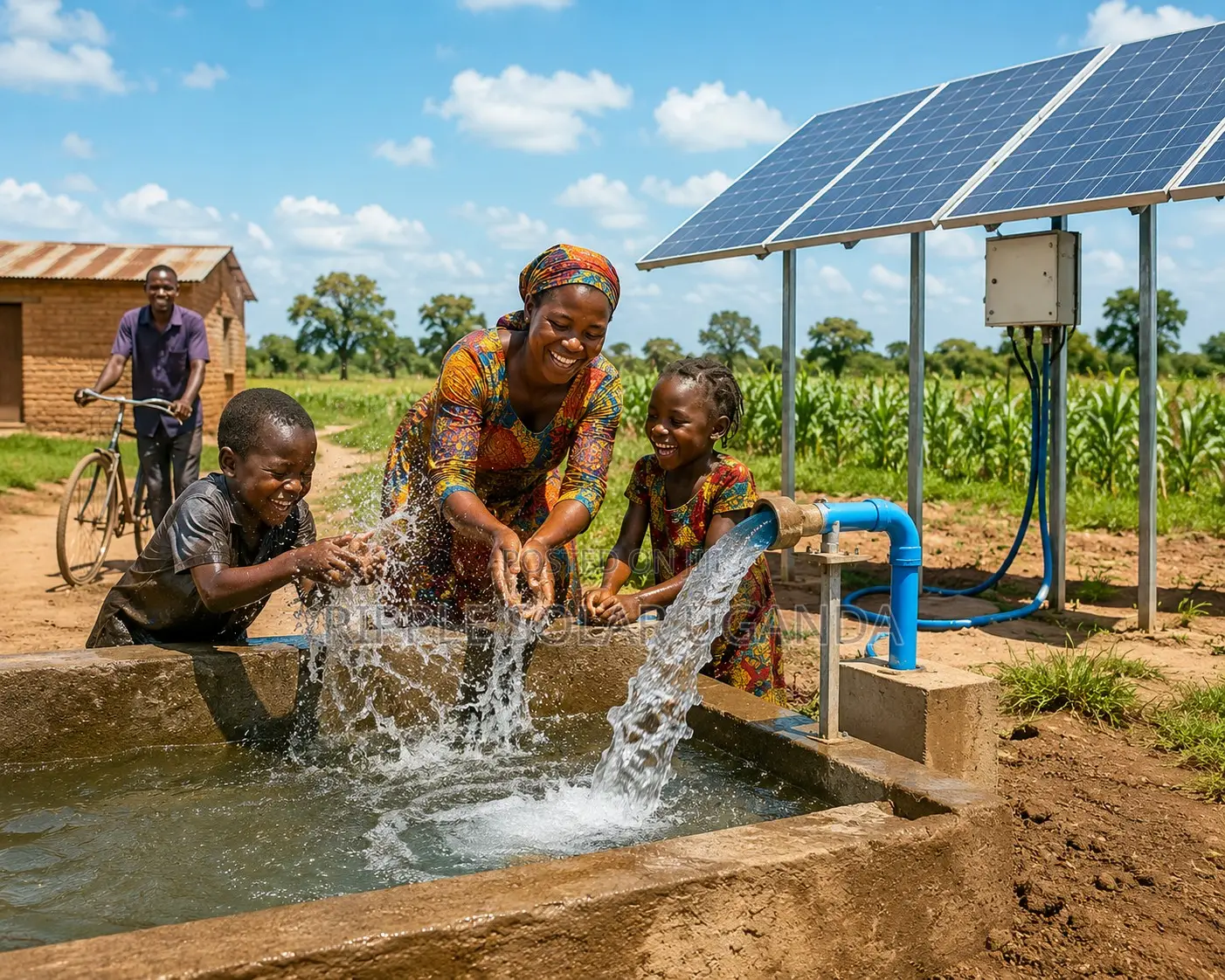 1500w Solar Borehole Pump 135m Head Deep Well Kampala