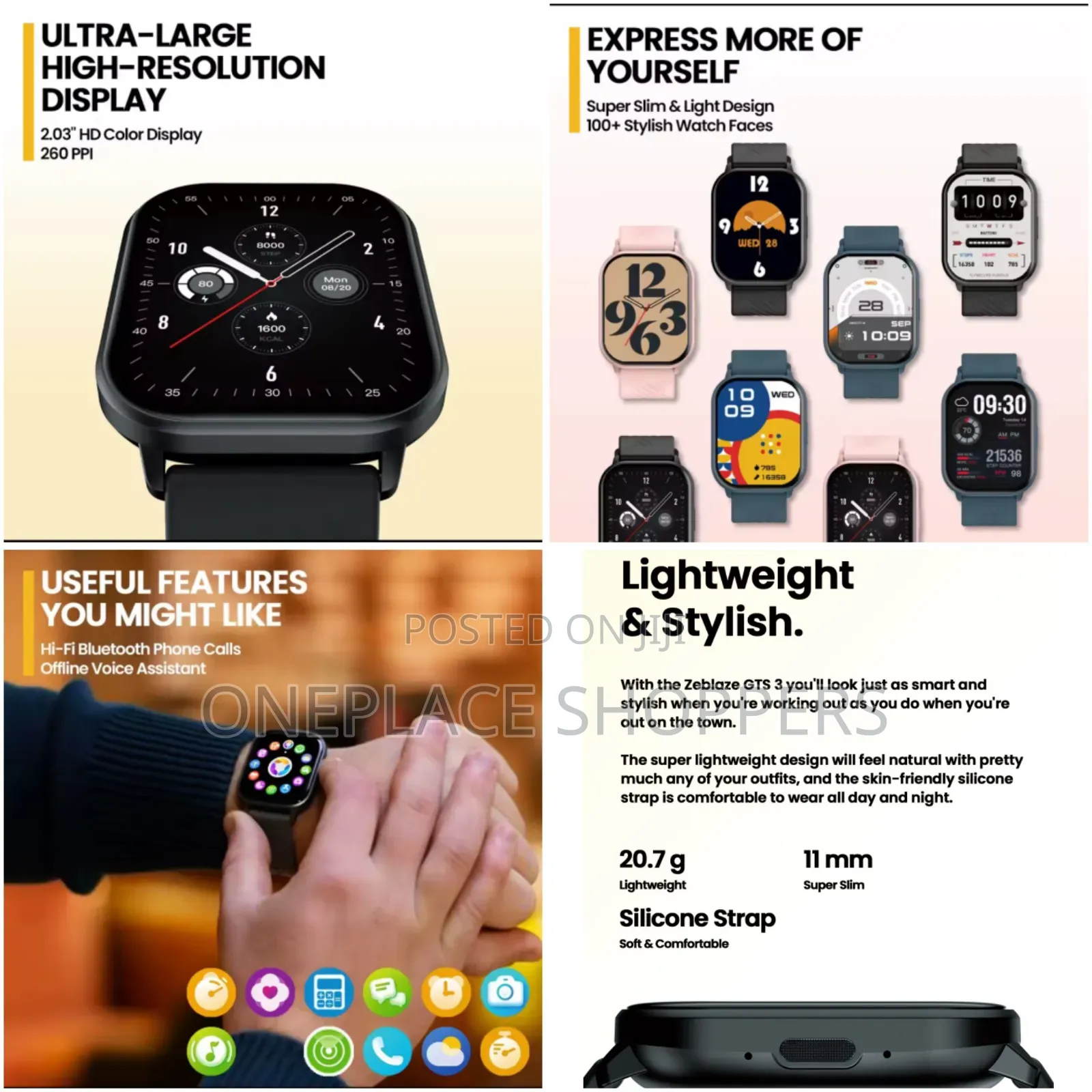 GTS 3 Voice Calling Smart Watch Ultra-Big 2.03'' Hd Screen