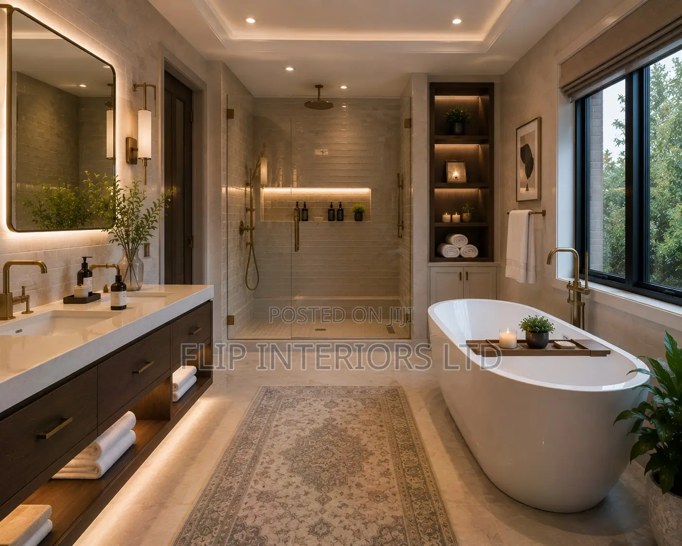 Luxury Spa Bathroom Interior Finishing