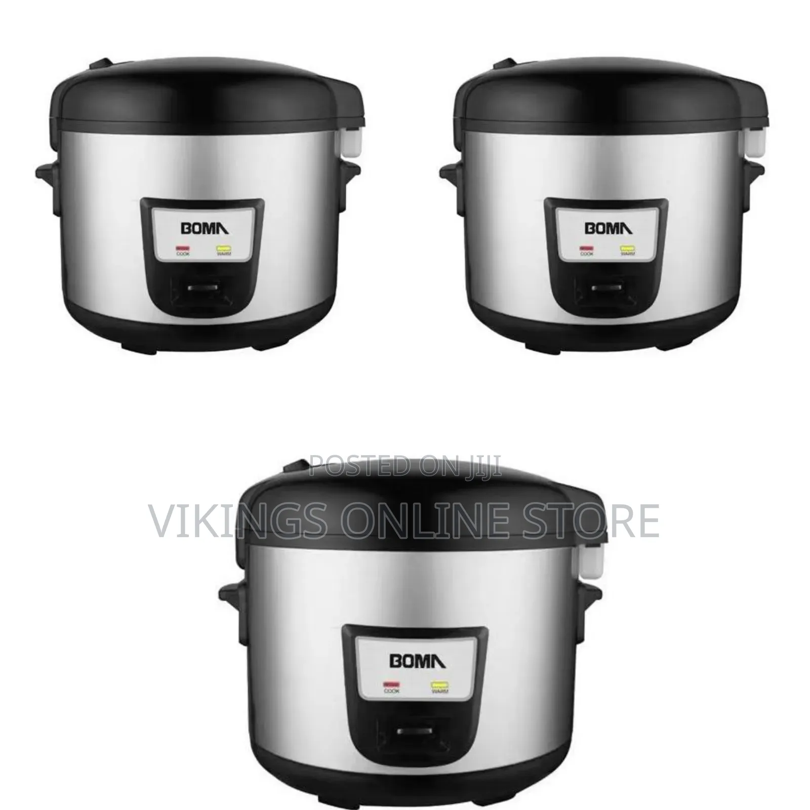 Boma 12 Litre Stainless Steel Rice Cooker Pot With Steamer Pan- Silver