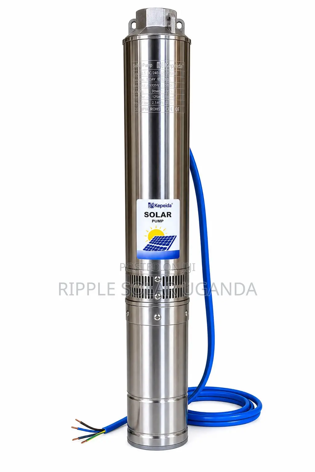 2200w Solar Borehole Pump 190m Head Deep Well Kampala