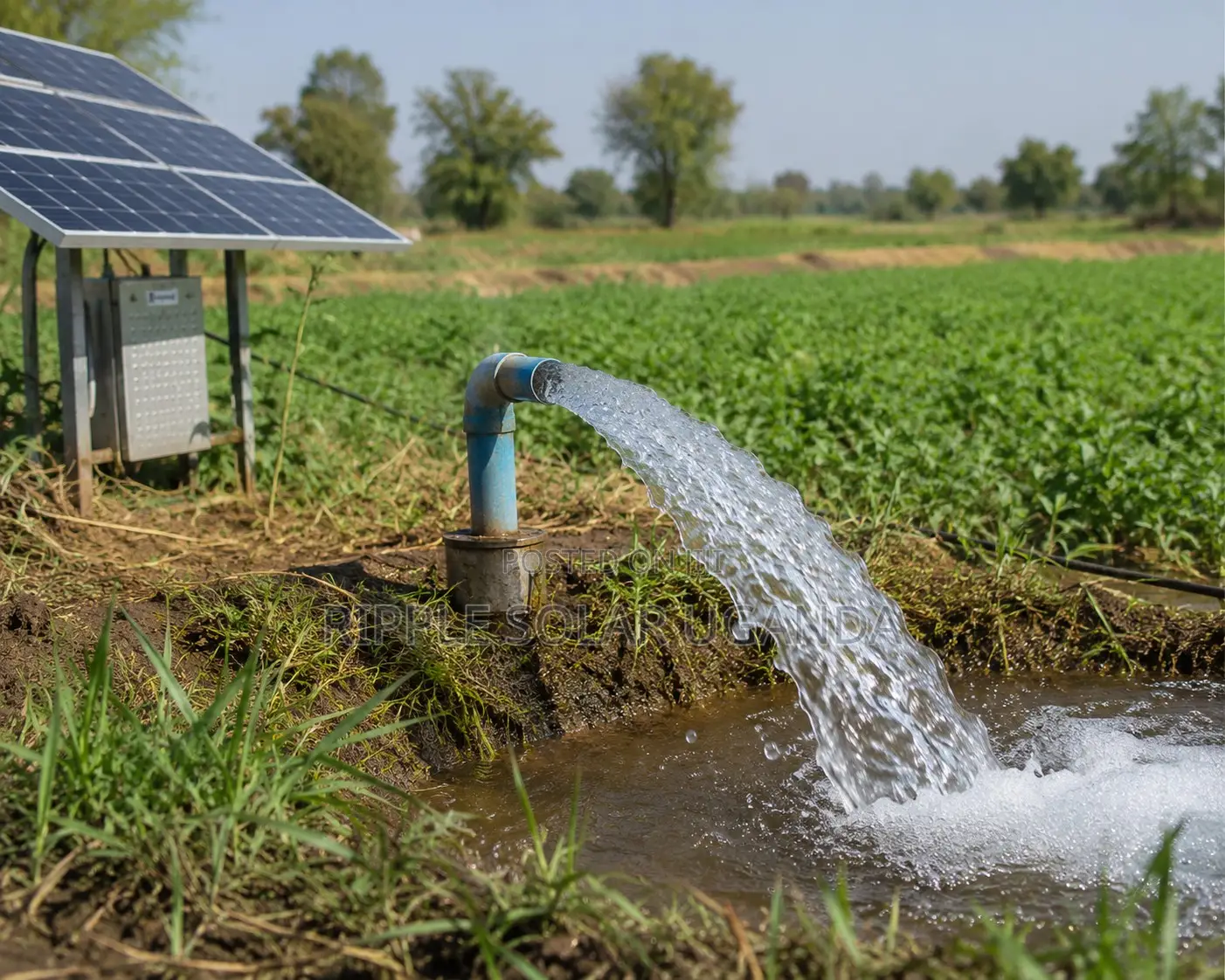 2200w Solar Borehole Pump 190m Head Deep Well Kampala