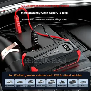 Portable Car Jump Starter Kit - Black