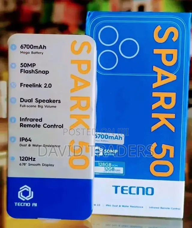 New Tecno Spark 50 128 GB Black