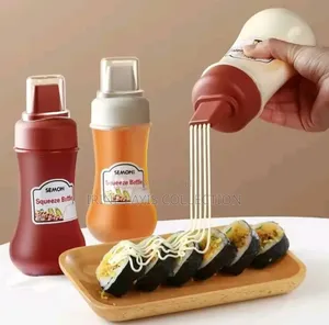 3pc 5-Hole Condiment Squeeze Bottle Dispenser.
