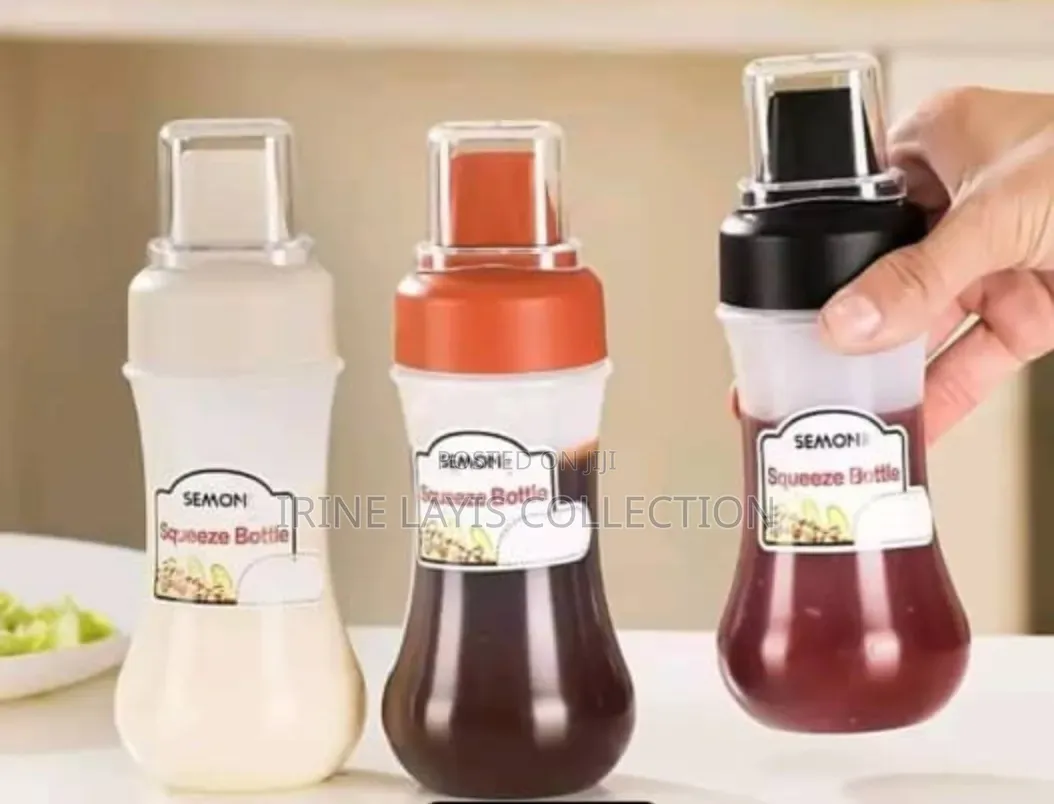 3pc 5-Hole Condiment Squeeze Bottle Dispenser.