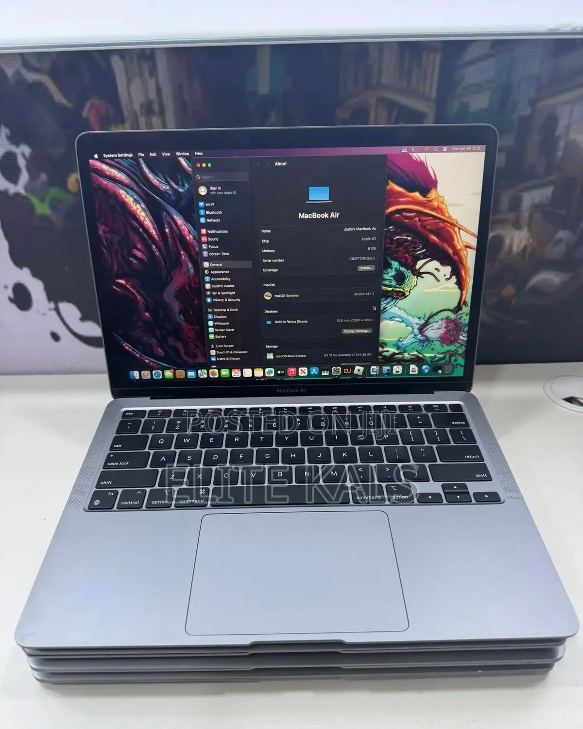 New Laptop Apple MacBook Air 2020 M1 8GB Apple M1 SSHD (Hybrid) 256GB