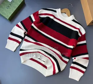 Stripped Crew Neck Knit Sweater