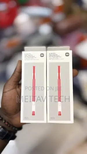 Xiaomi High-Capacity Gel Pen (10 Pc), 0.5mm Ball Point, Red Ink, Red