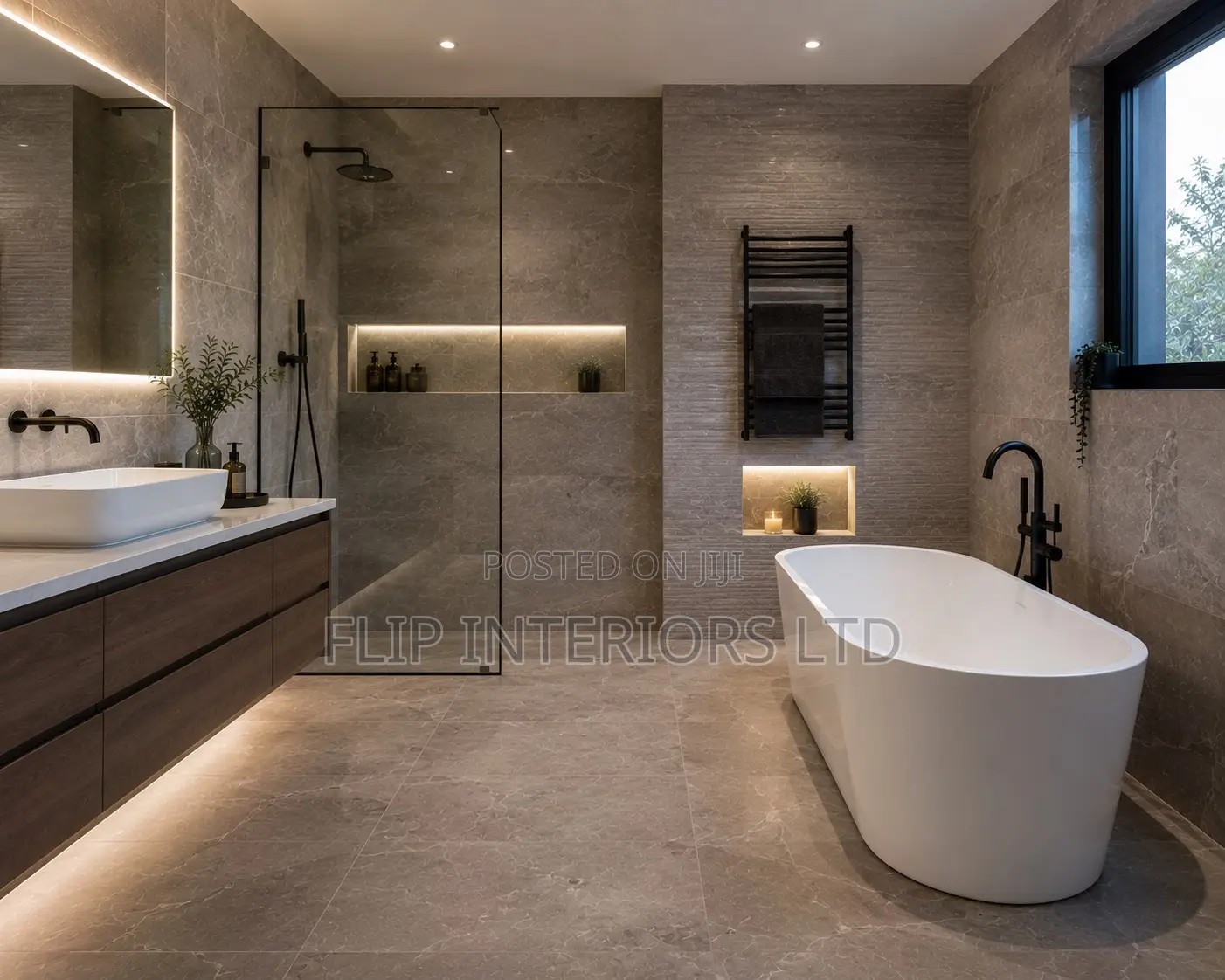 Luxury Modern Bathroom Interior Finishing