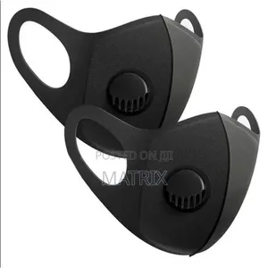 2pack Adult Neoprene Face Mask With Vent-black