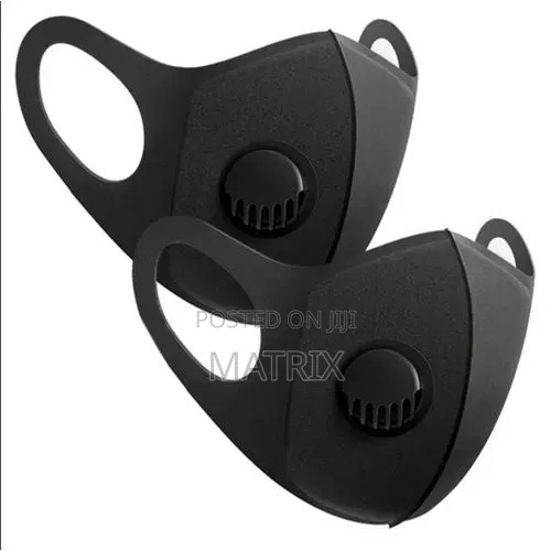 2pack Adult Neoprene Face Mask With Vent-black