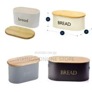Elodie Bamboo Wood Rectangle Bread Box Storage Space Saving Bread Bin
