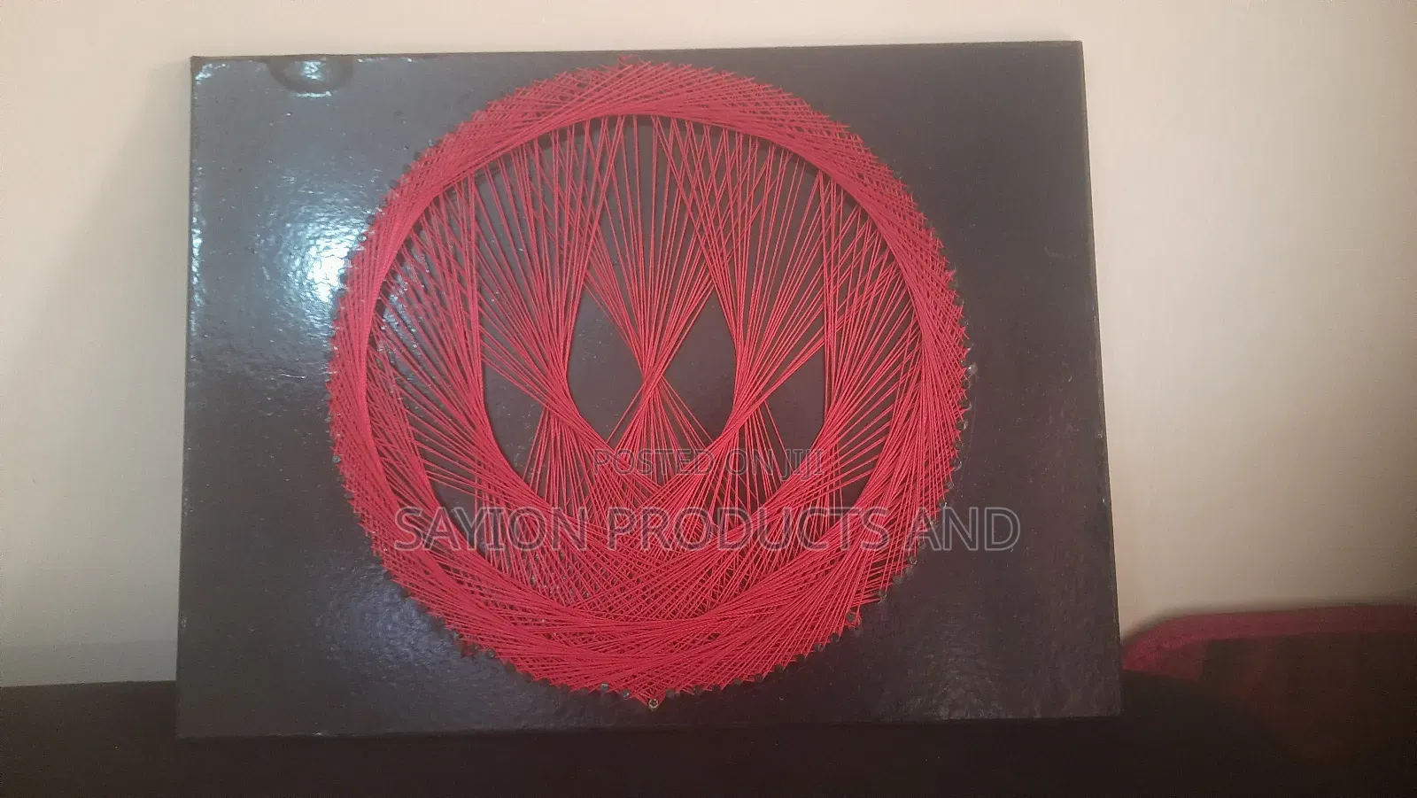 String Art Red and Black Color