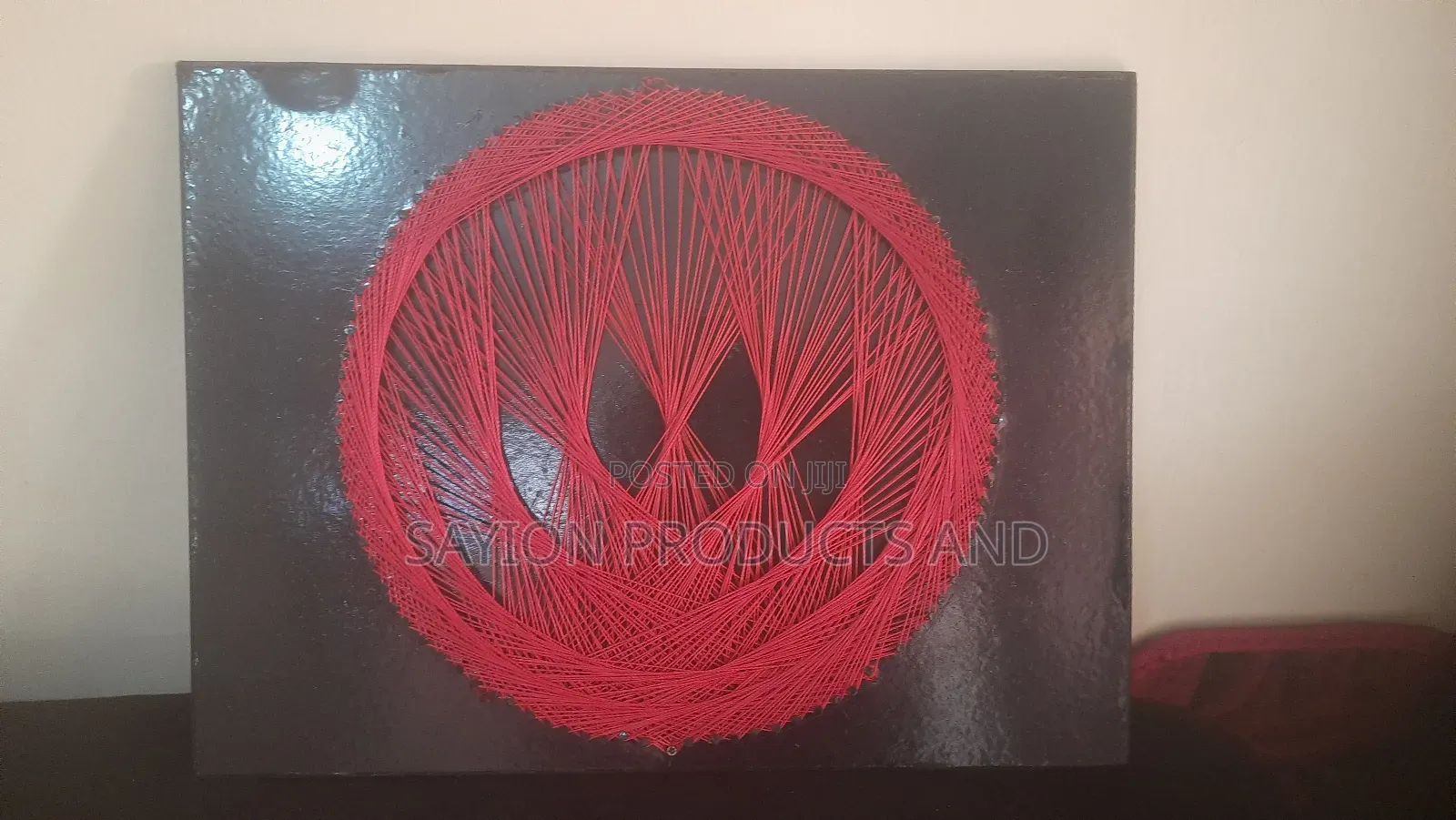 String Art Red and Black Color