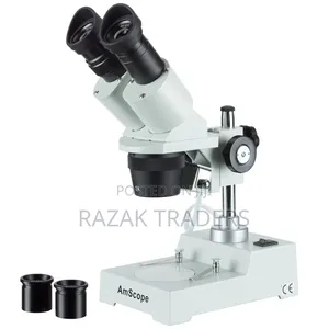 Amscope Forward Binocular Stereo Microscope 20x-60x Magnification