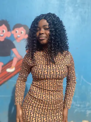 Short Black African Synthetic Lace Wig