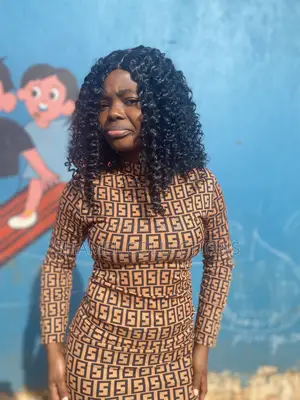 Short Black African Synthetic Lace Wig